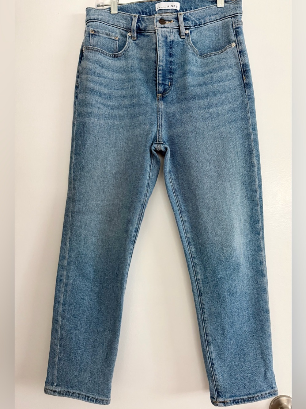 LOFT Light Blue Straight-Leg Jeans